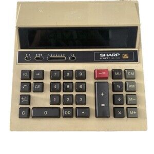 Vintage Sharp Compet QS-2122 Electronic Calculating Machine 12 Digit Japan